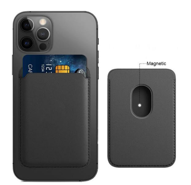 MagSafe Leather Wallet Card Case Holster For iPhone